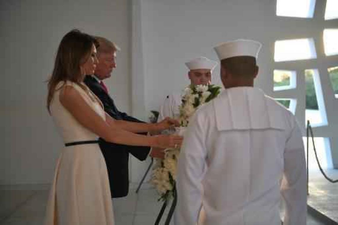 Trump bezoekt Pearl Harbor-memorial