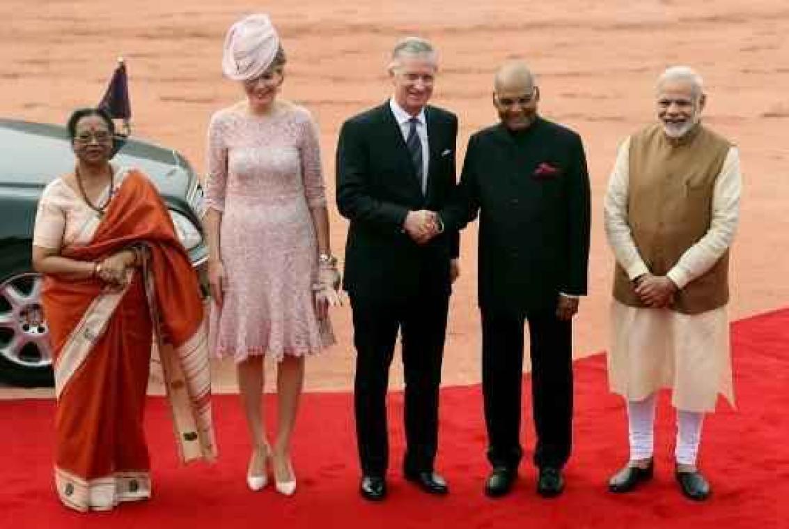 Start van officiële luik staatsbezoek in New Delhi