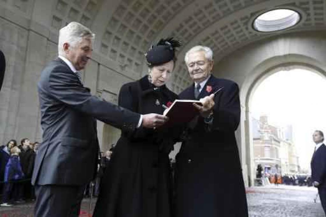 Britse prinses Anne herdenkt Wapenstilstand in de Westhoek