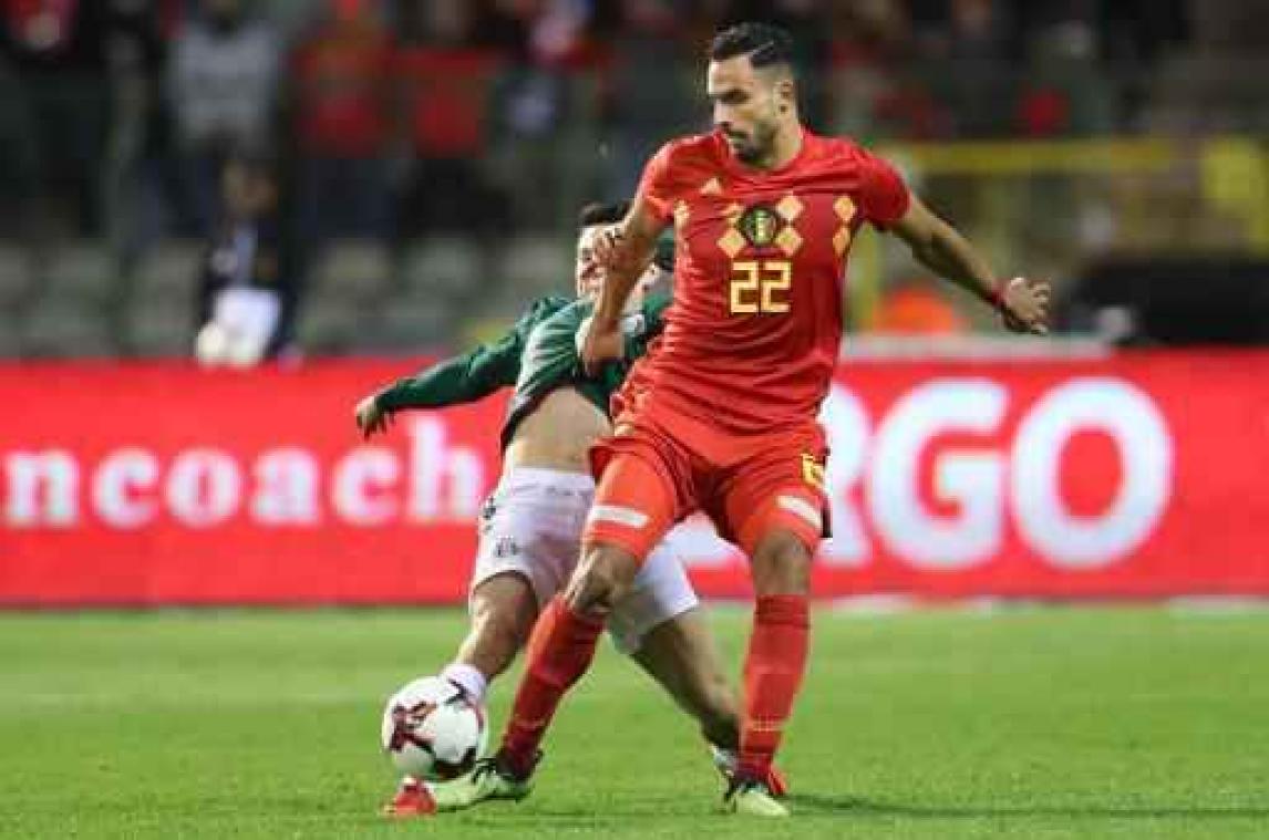 Rode Duivels - Nacer Chadli went aan positie op linkerflank
