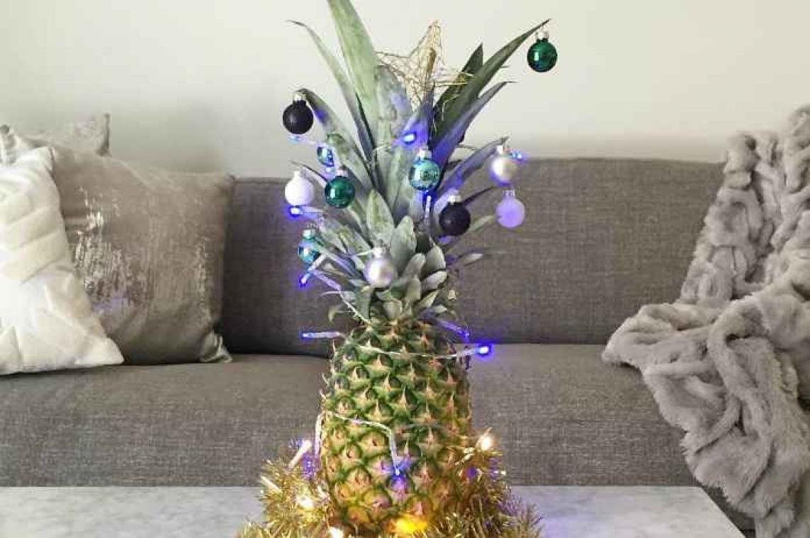 Ananassen zijn de nieuwe, tropische kerstbomen