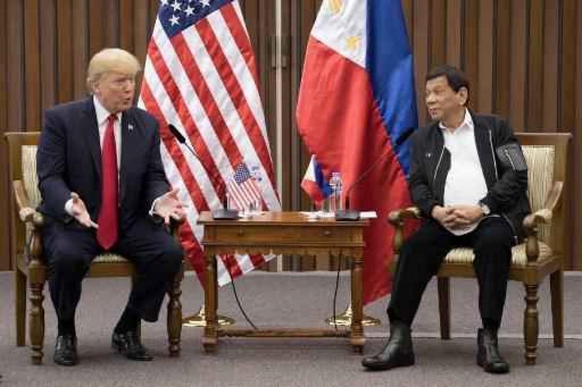 Trump looft goede verhouding met Duterte
