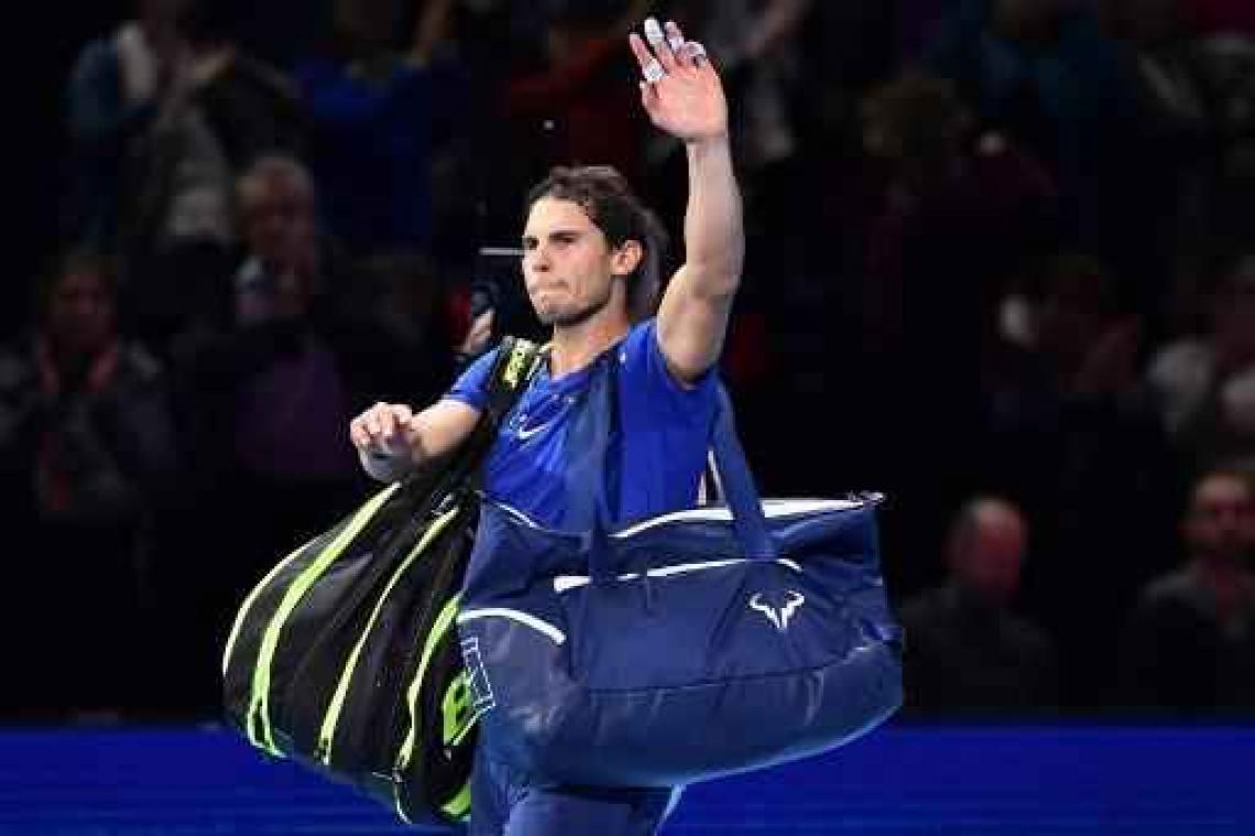 ATP World Tour Finals - Rafael Nadal geeft forfait voor de rest van het toernooi