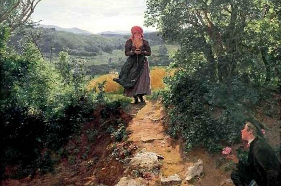 Schilderij van 1850 toont vrouw met iPhone