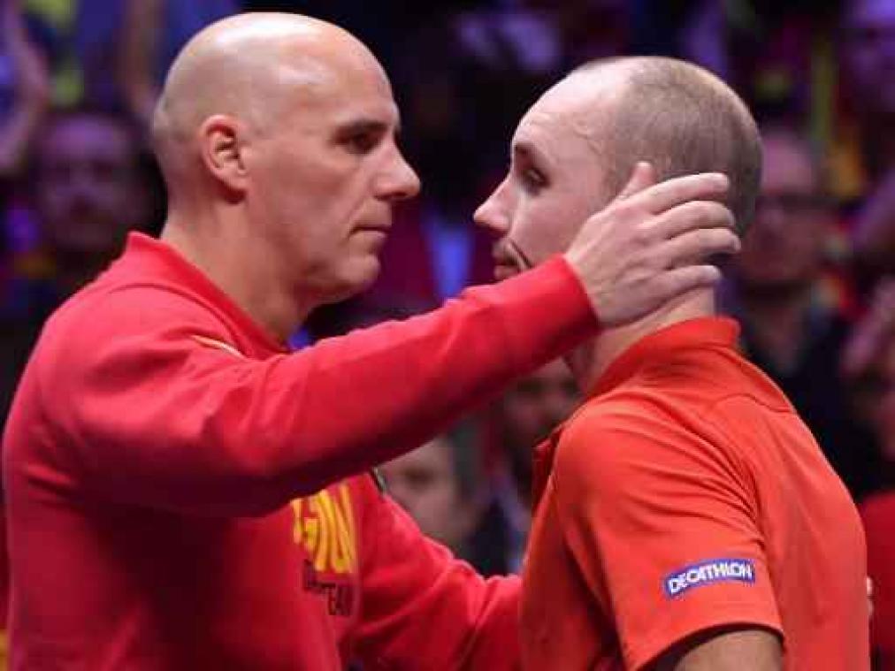Davis Cup - Bedrukte Darcis krijgt steun van kapitein Van Herck