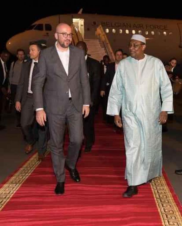 Premier Charles Michel aangekomen in Malinese hoofdstad