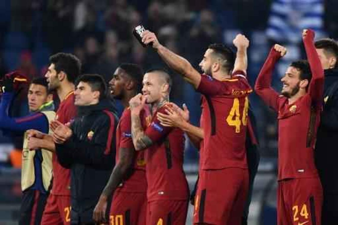 Champions League - Naingollan groepswinnaar met AS Roma, Carrasco met Atletico naar Europa League