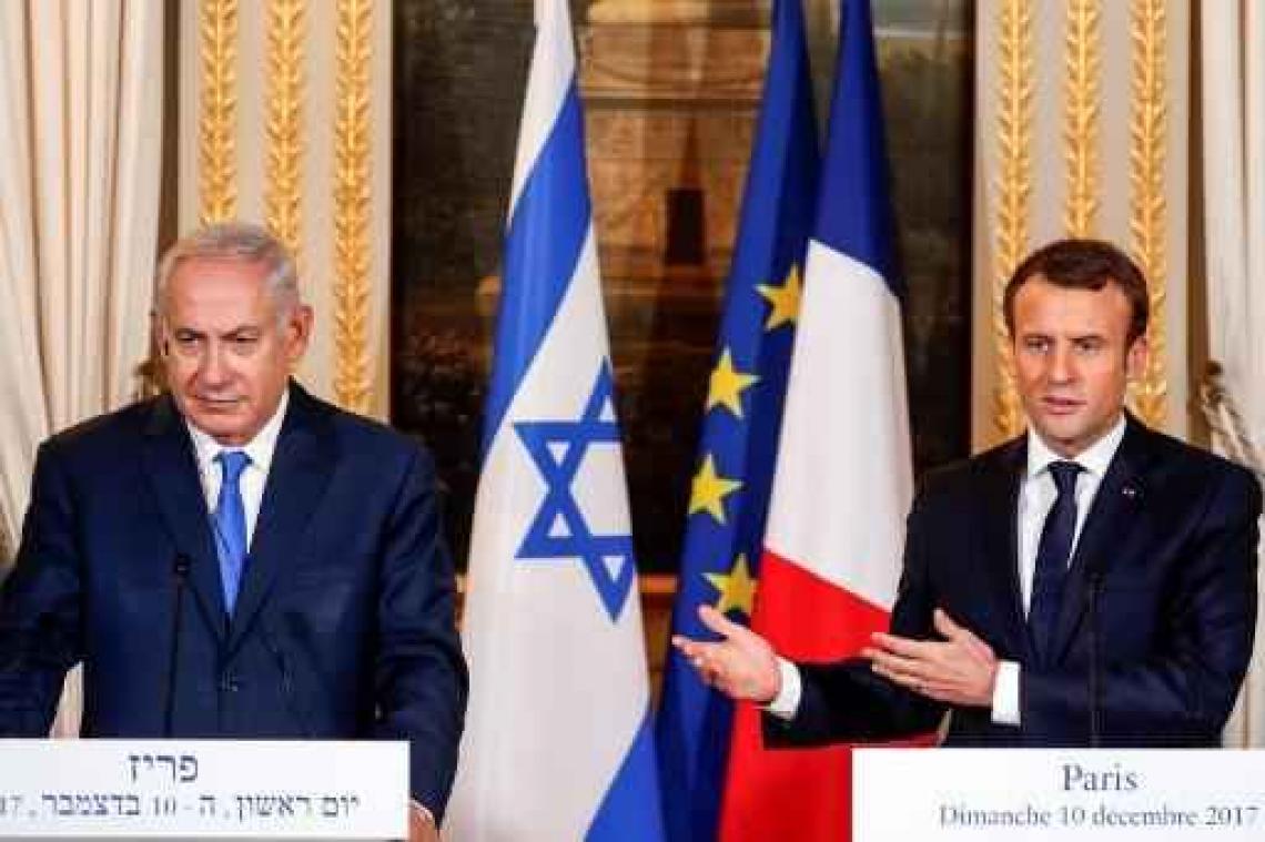 Statuut Jeruzalem - Macron roept Netanyahu op tot "moedig gebaar" naar Palestijnen