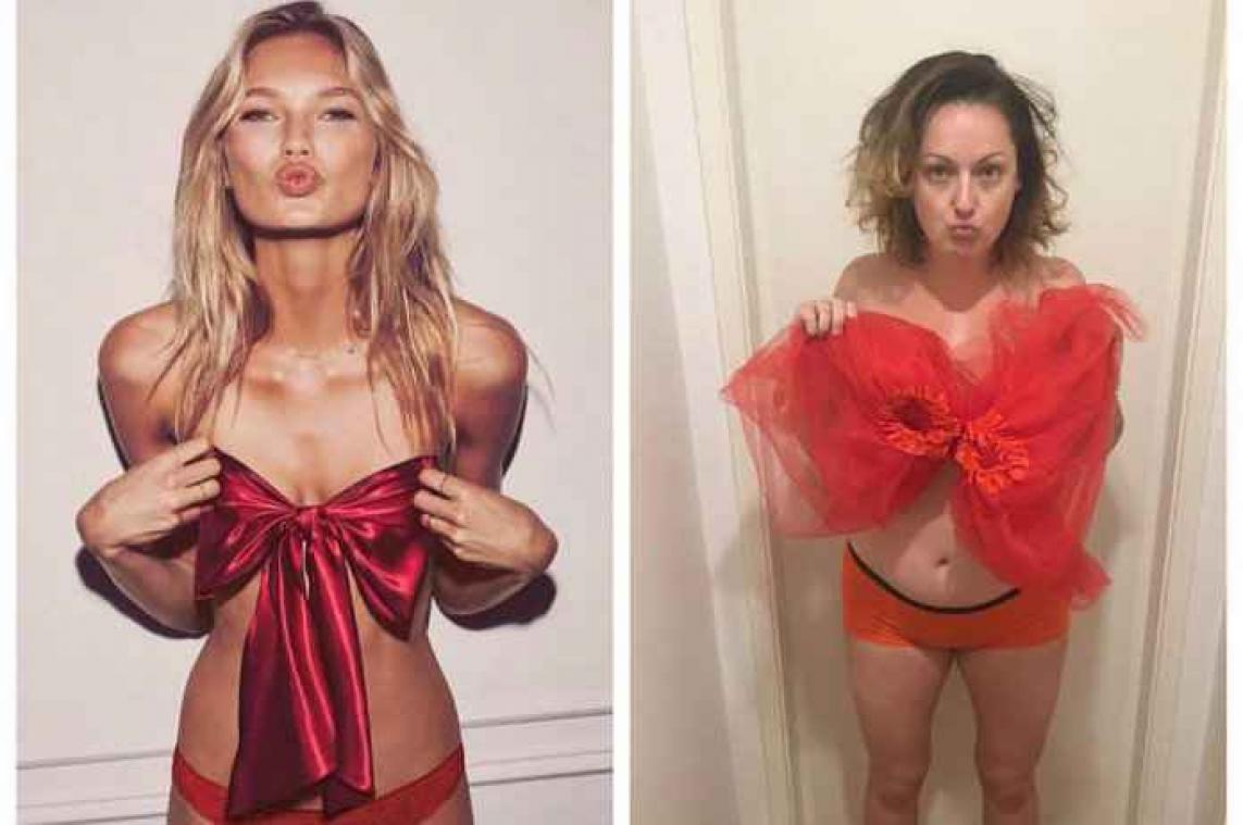 IN BEELD. Moeder imiteert foto's van celebs en het resultaat is hilarisch
