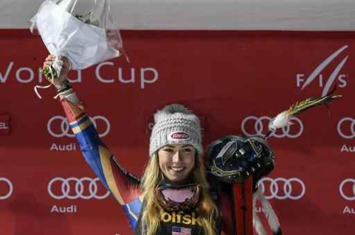 WB alpijnse ski - Mikaela Shiffrin wint ook parallelle slalom