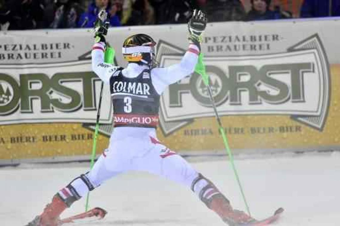 WB alpijnse ski - Marcel Hirscher wint slalom in Madonna di Campiglio