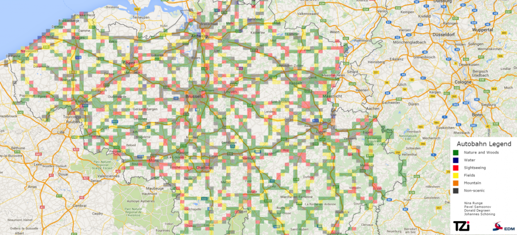 Autobahn'-systeem leidt bestuurder langs mooiste route
