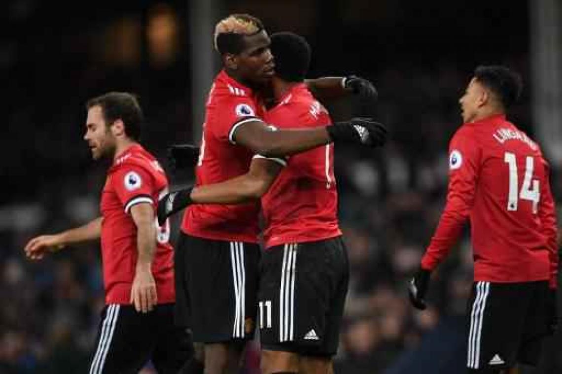 Premier League - Manchester United, zonder Belgen, wint vlotjes bij Everton