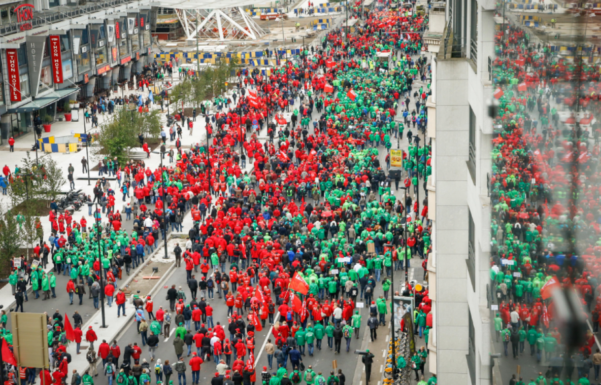 81.000 man op nationale betoging in Brussel