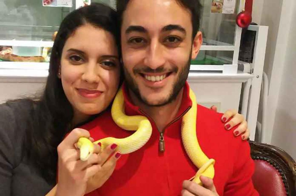 In dit café kan je knuffelen met slangen