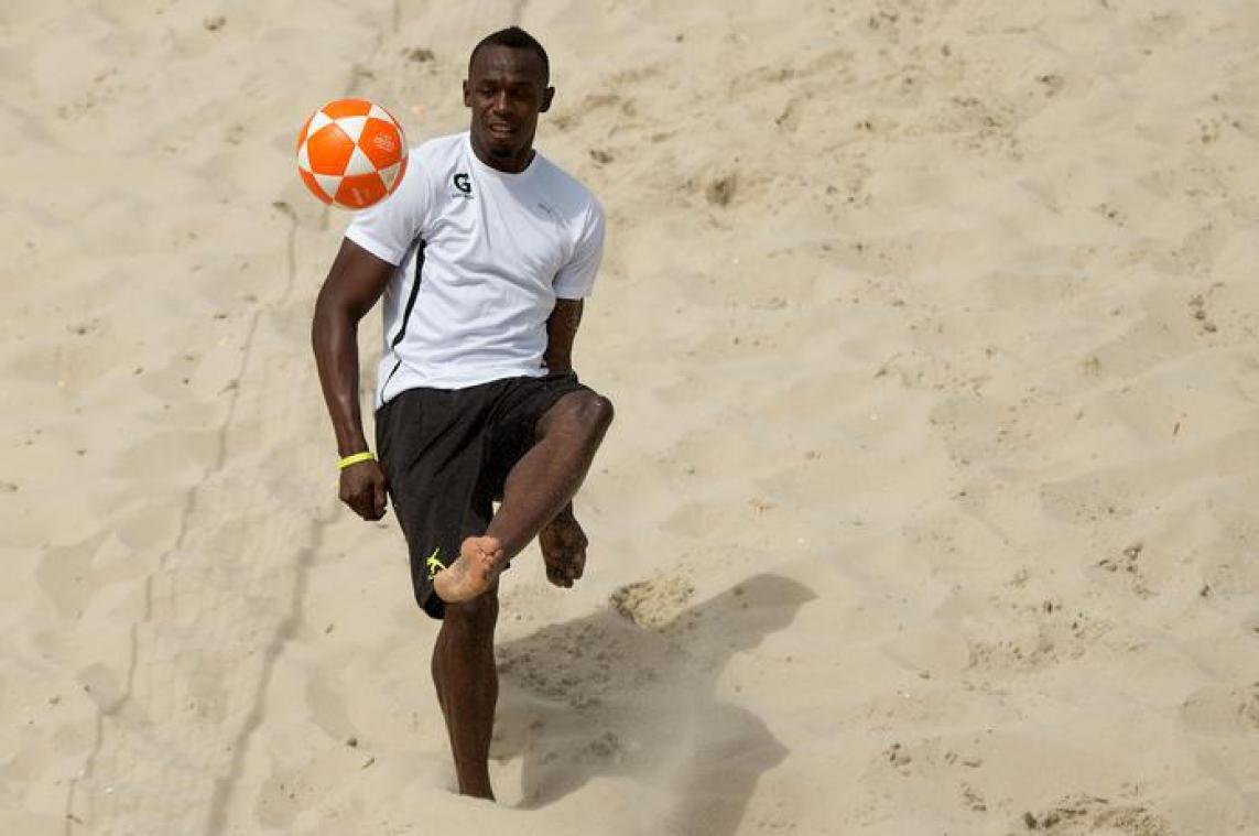 Usain Bolt test bij Dortmund