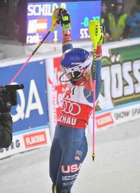 WB alpijnse ski - Mikaela Shiffrin boekt 41e WB-zege in slalom Flachau