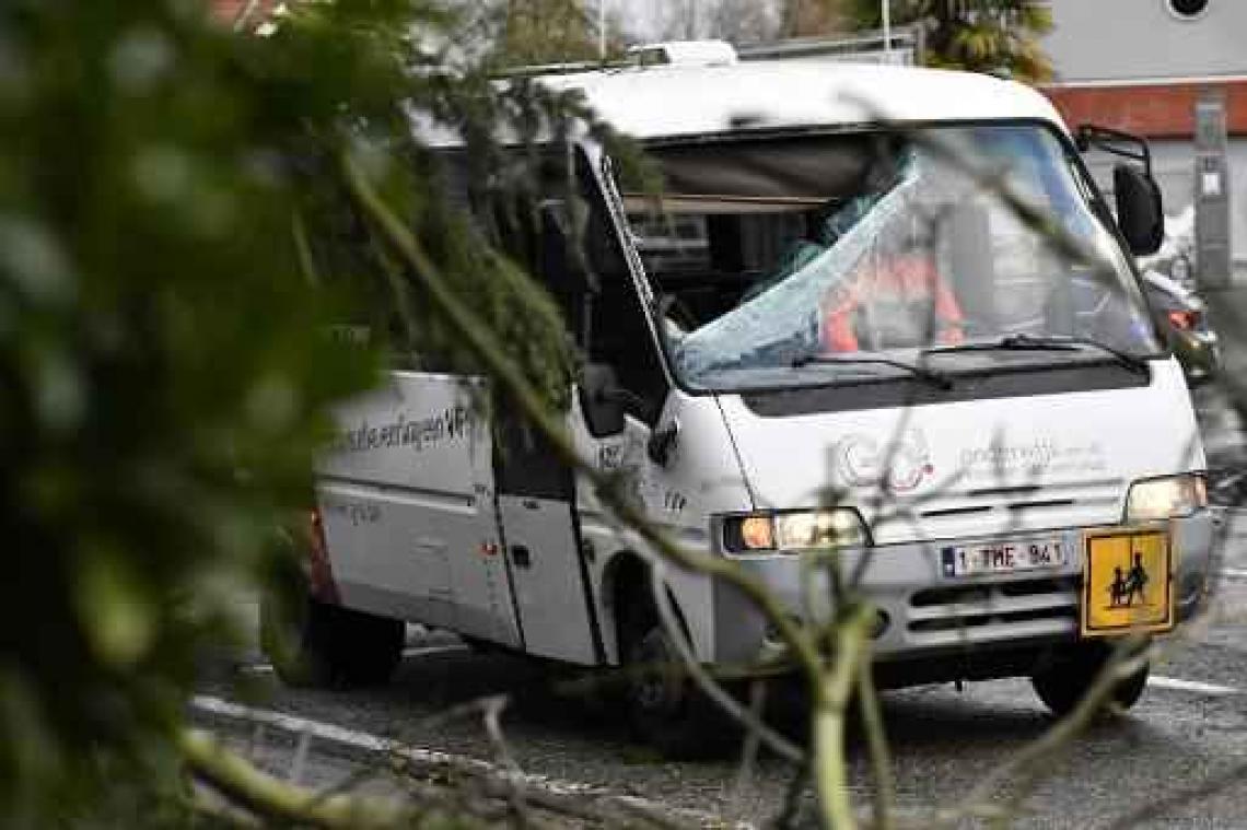 Boom op schoolbus in Kontich, kinderen ongedeerd