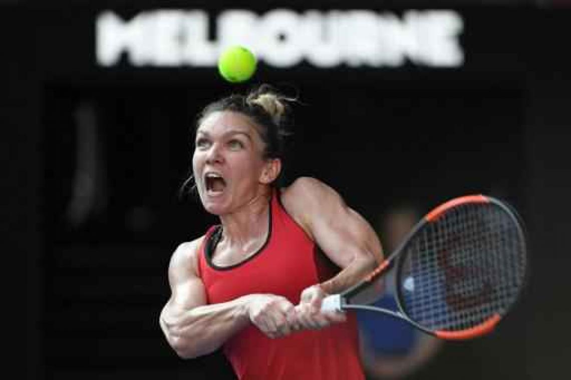 Halep werkt zich voorbij Kerber naar finale van Australian Open