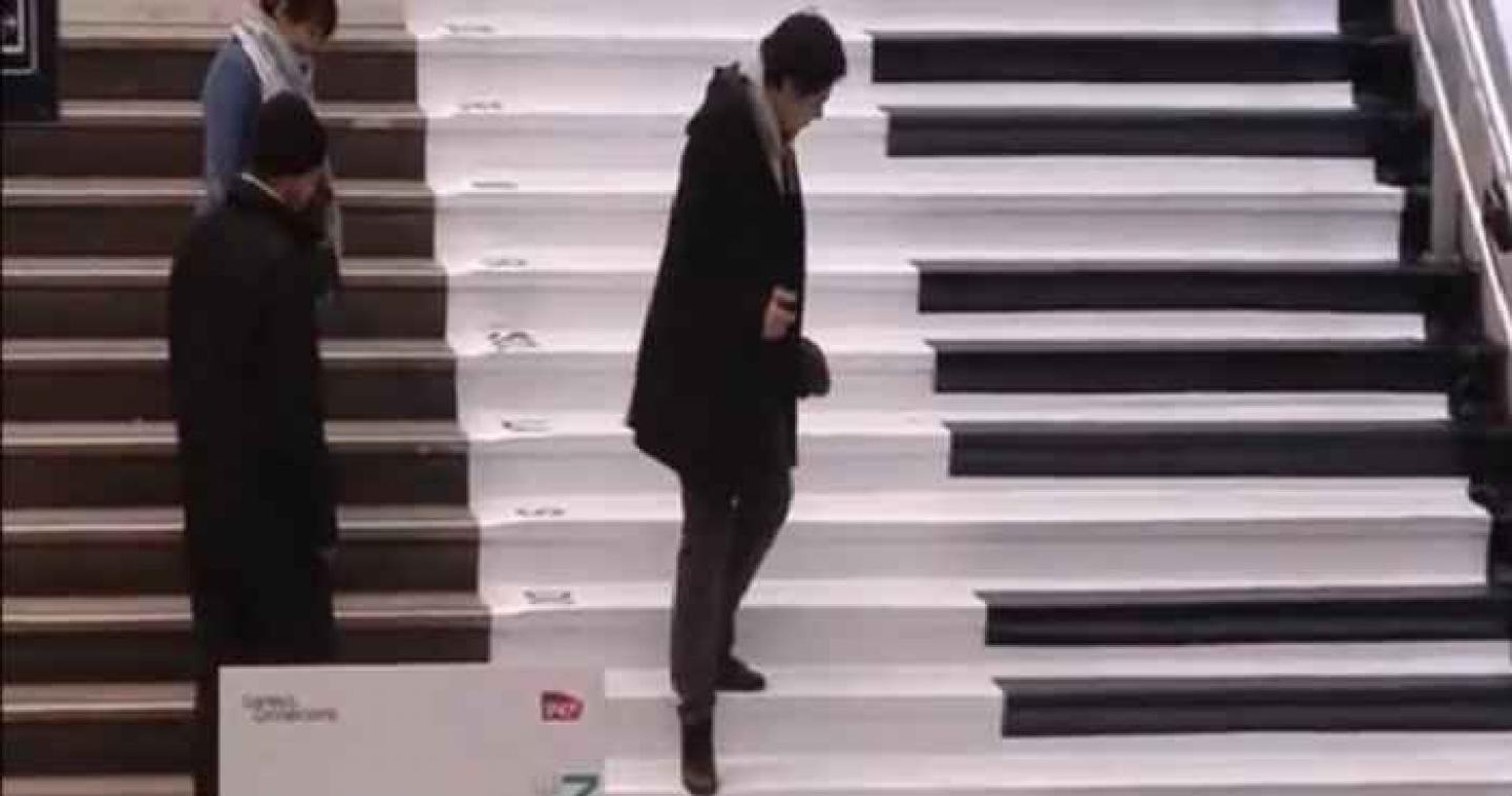 Station Montparnasse laat reizigers pianotrap nemen in plaats van roltrap