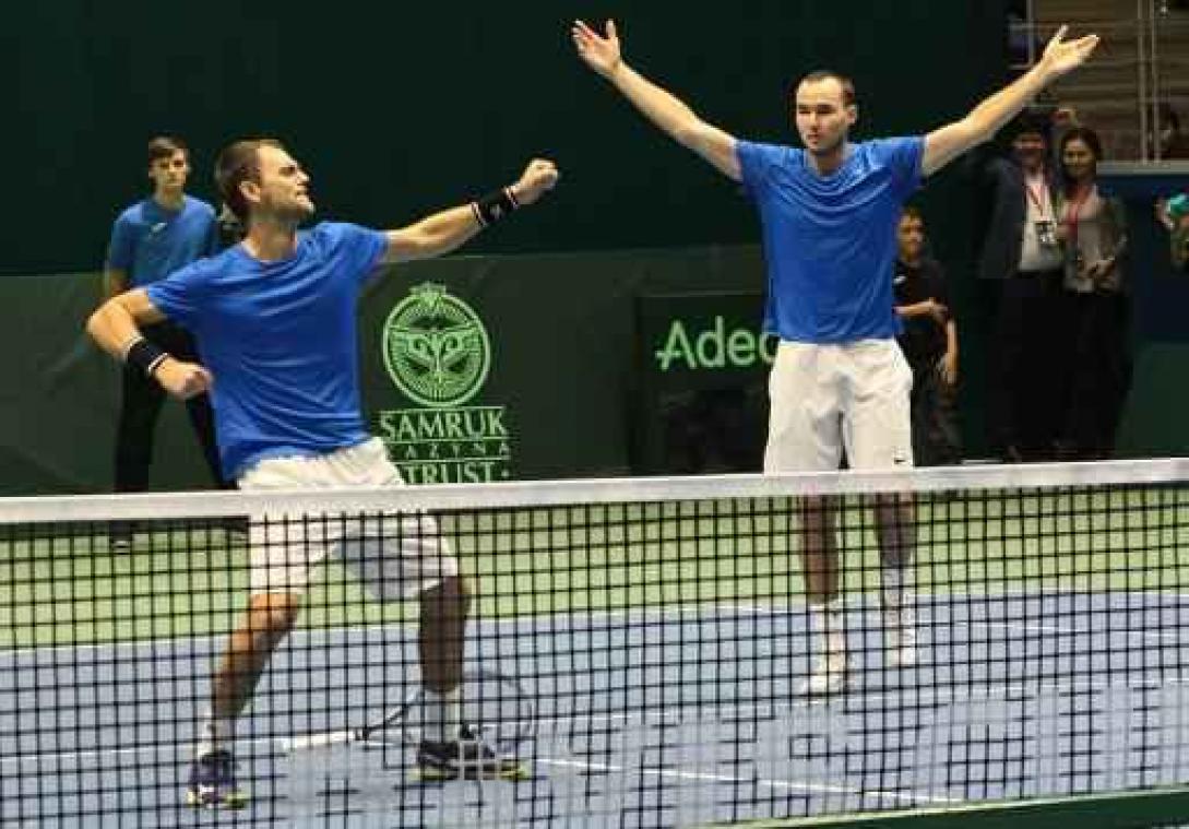Kazachstan voorbij Zwitserland naar kwartfinales Davis Cup