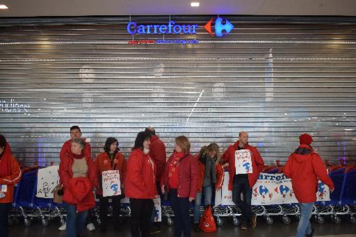 BBTK-militanten voeren solidariteitsactie in Carrefour-hypermarkten Genk en Belle-île