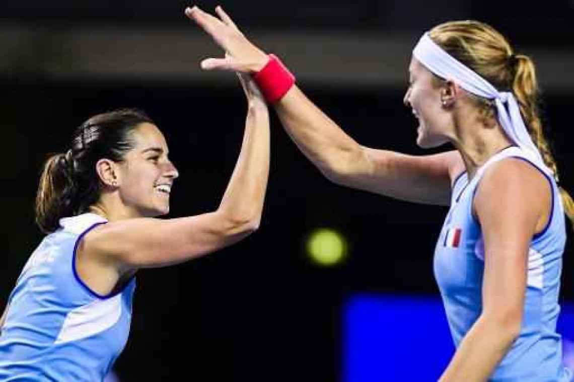 Fed Cup - Flipkens en Mertens verliezen dubbel, Frankrijk pakt zege met 3-2
