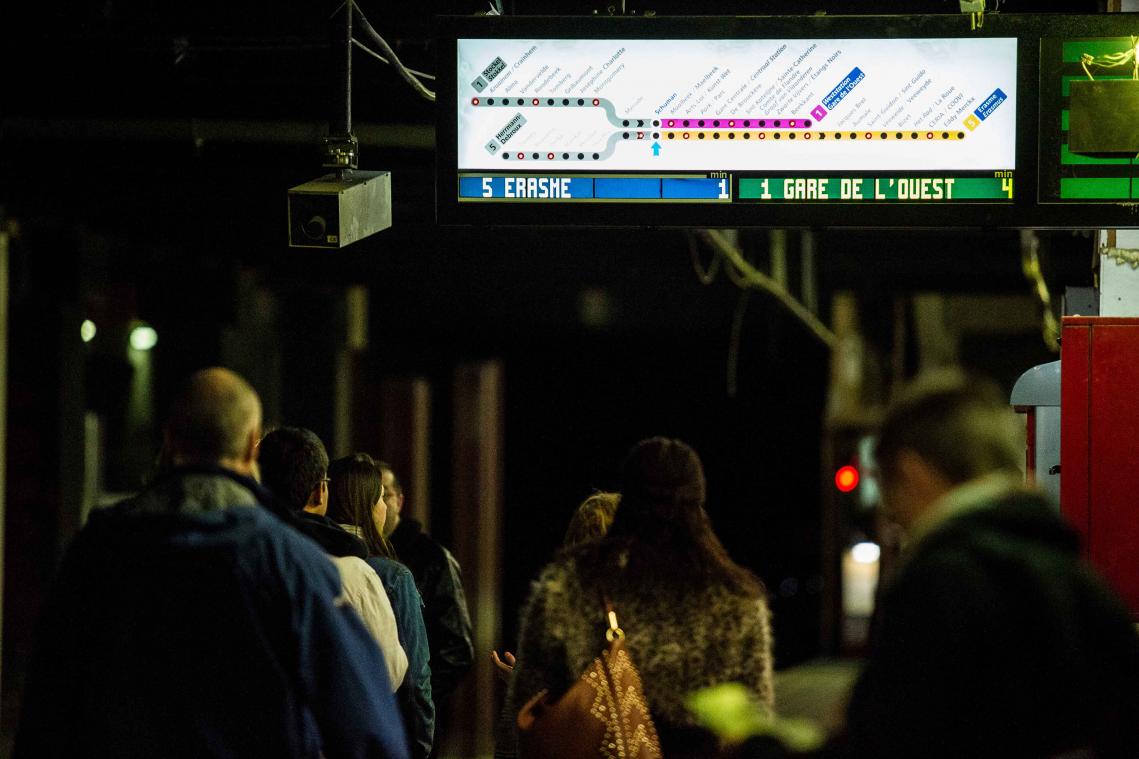 Geen enkele metro bediend in Brussel door staking MIVB