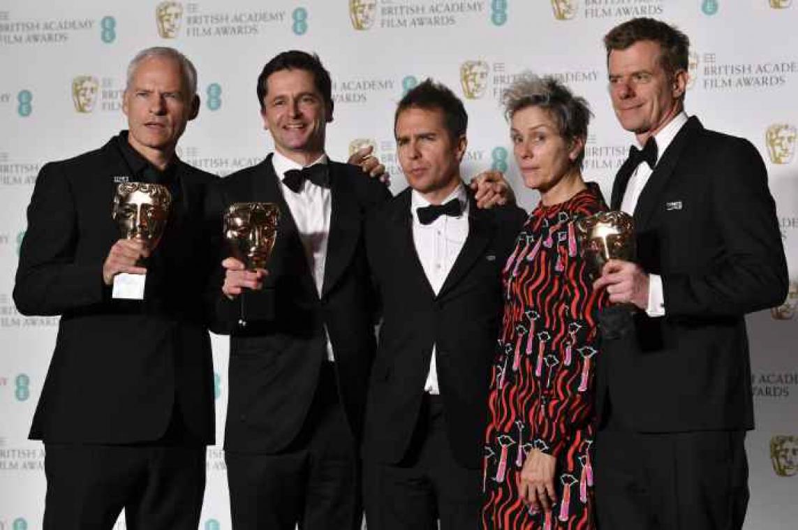'Three Billboards' grote winnaar Bafta's