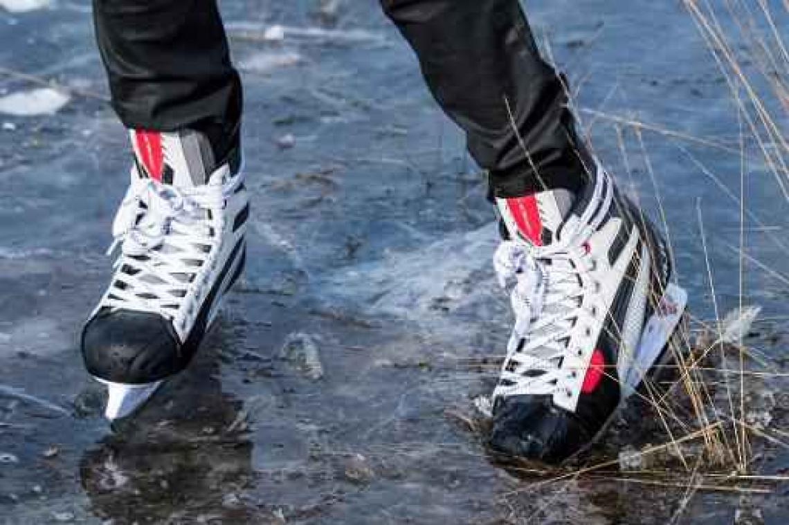 Eerste schaatsers op Kalmthoutse Heide, maar nog geen algemene toelating