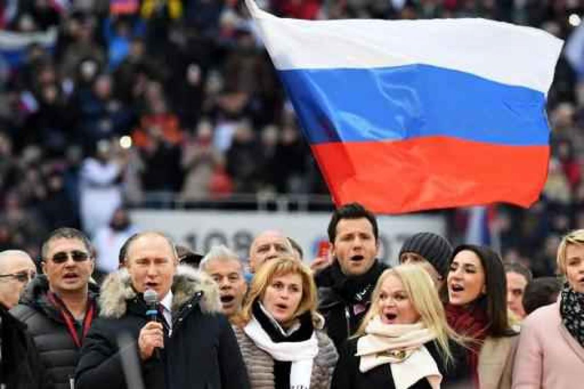 Presidentsverkiezingen Rusland - Poetin belooft "schitterende overwinningen"