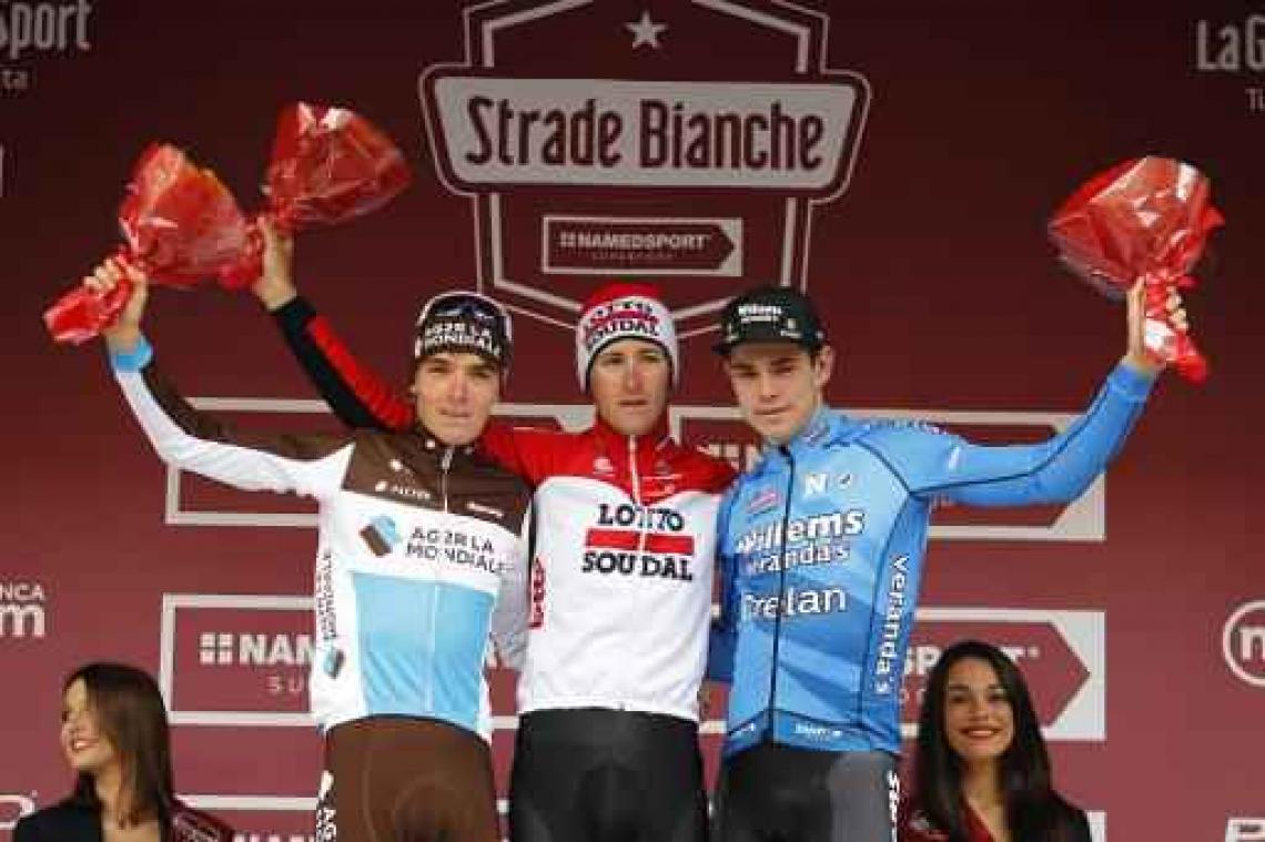 Strade Bianche - Wout van Aert had krampen op het eind