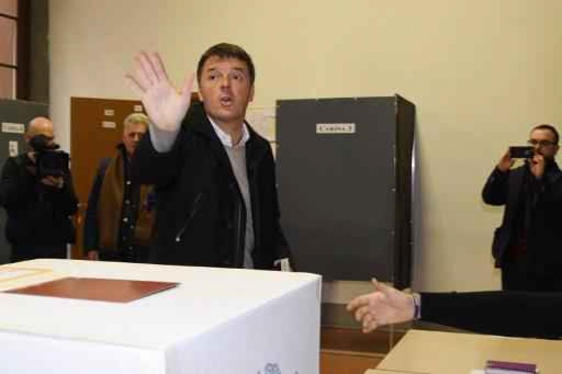 Verkiezingen Italië - Renzi wil nog niet reageren op zware verkiezingsnederlaag