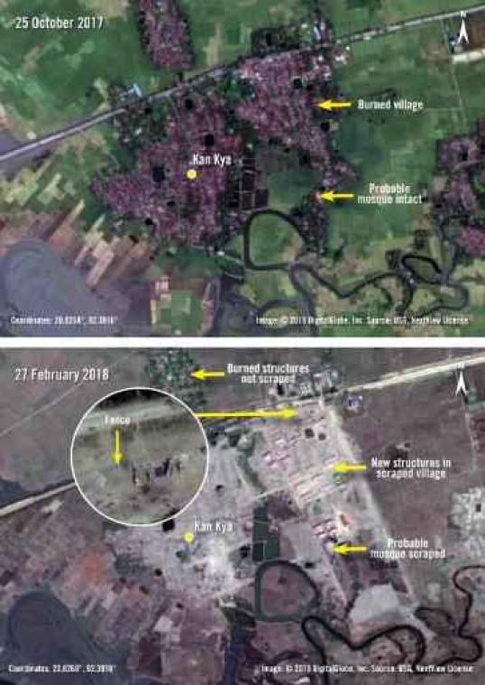 Myanmarese leger bouwt militaire basissen op platgebrande Rohingya-dorpen
