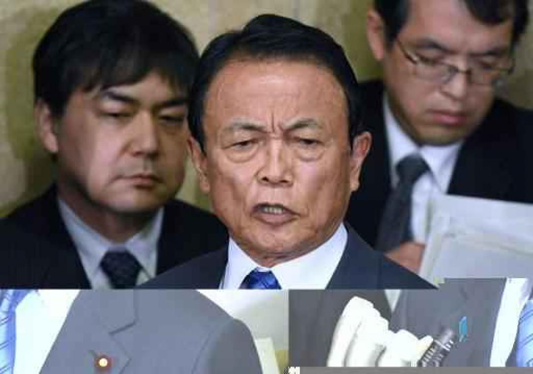 Japanse minister van Financiën geeft vervalsing van documenten toe maar stapt toch niet op