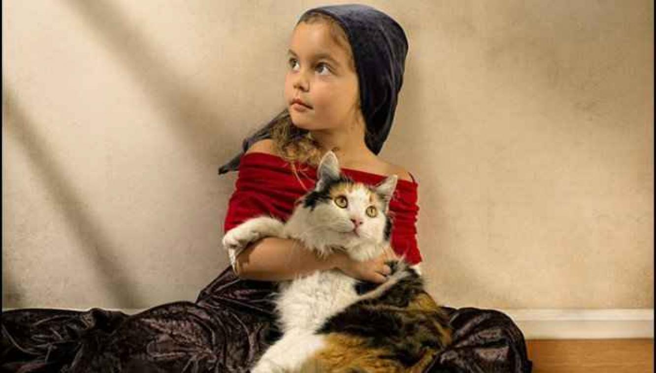 Foto's van dochter in de stijl van Rembrandt