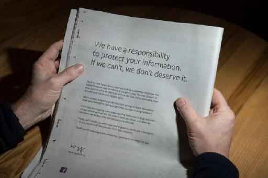 Facebook verontschuldigt zich in paginagrote advertentie in Britse zondagskranten