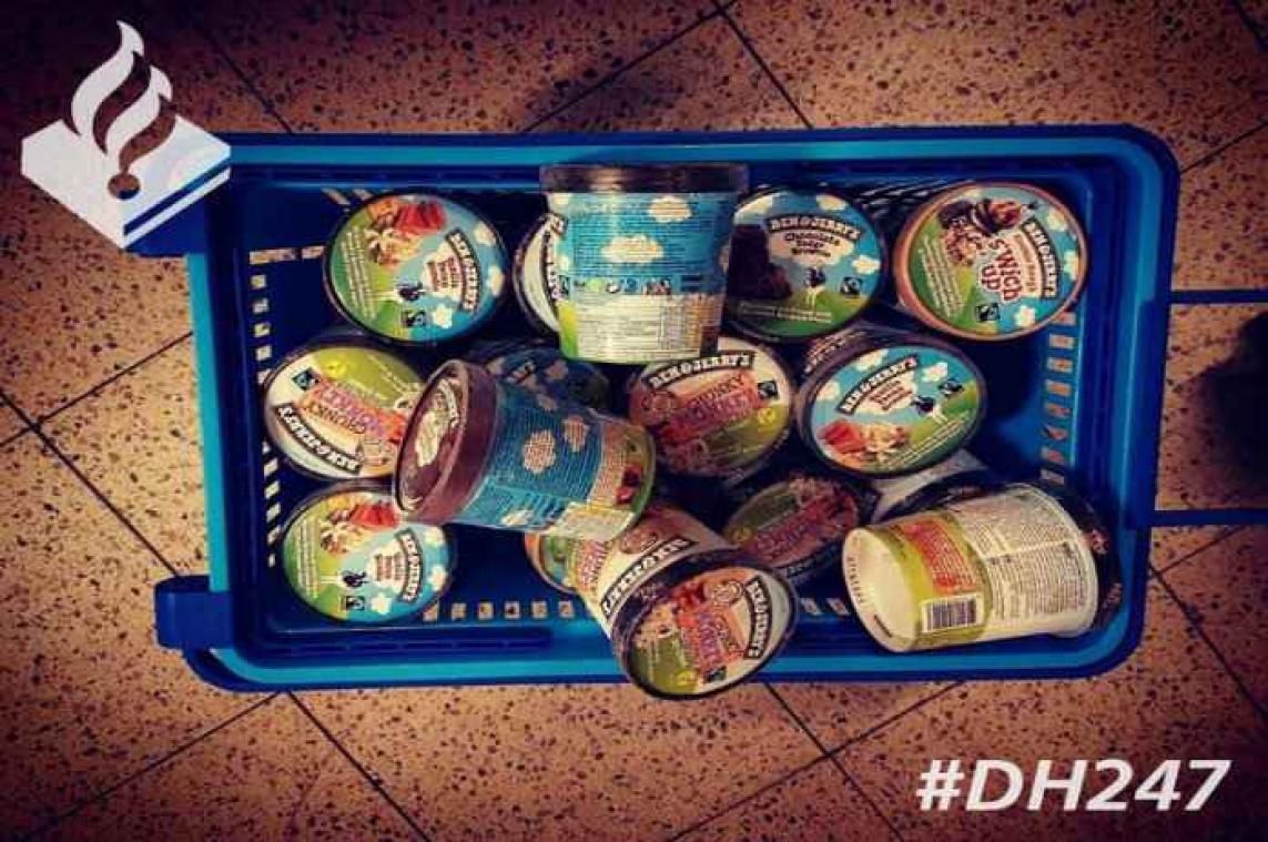 Vrouw verstopt 24 potten Ben & Jerry-ijs in haar kledij, maar wordt betrapt