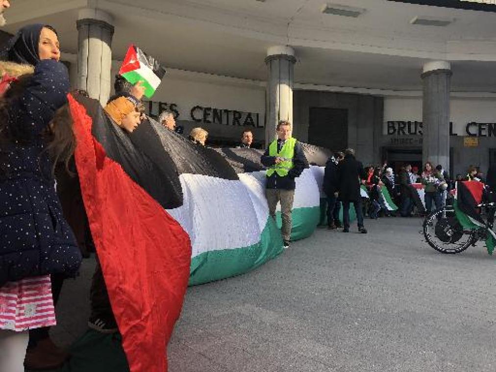 Manifestanten tonen in Brussel solidariteit met doden in Gaza