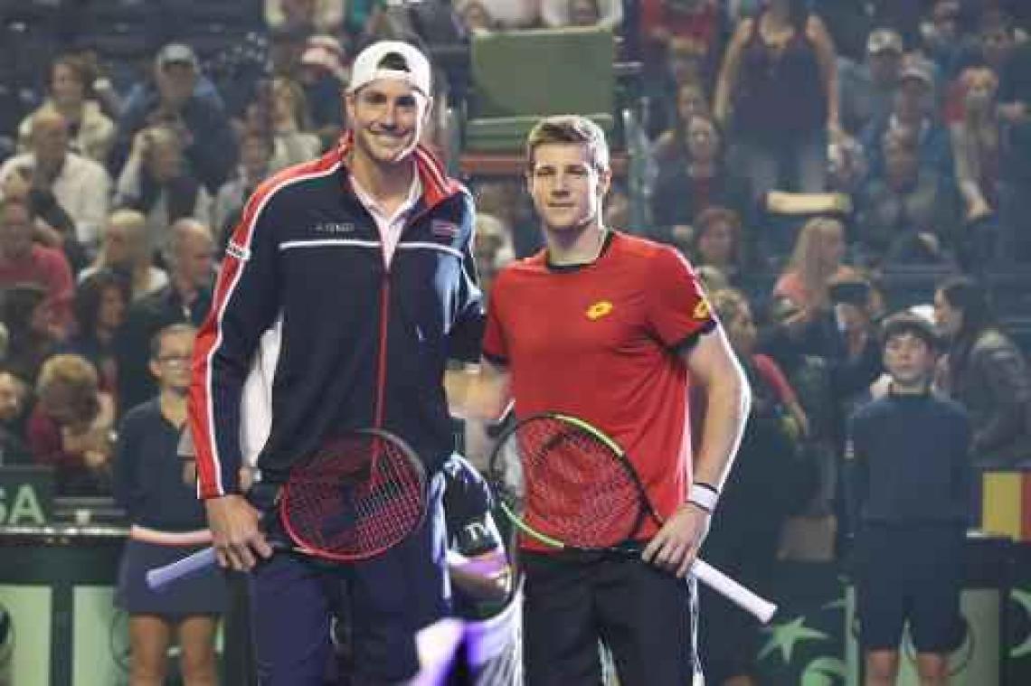 Davis Cup - De Loore eervol onderuit tegen Isner, 1-0 voor VS