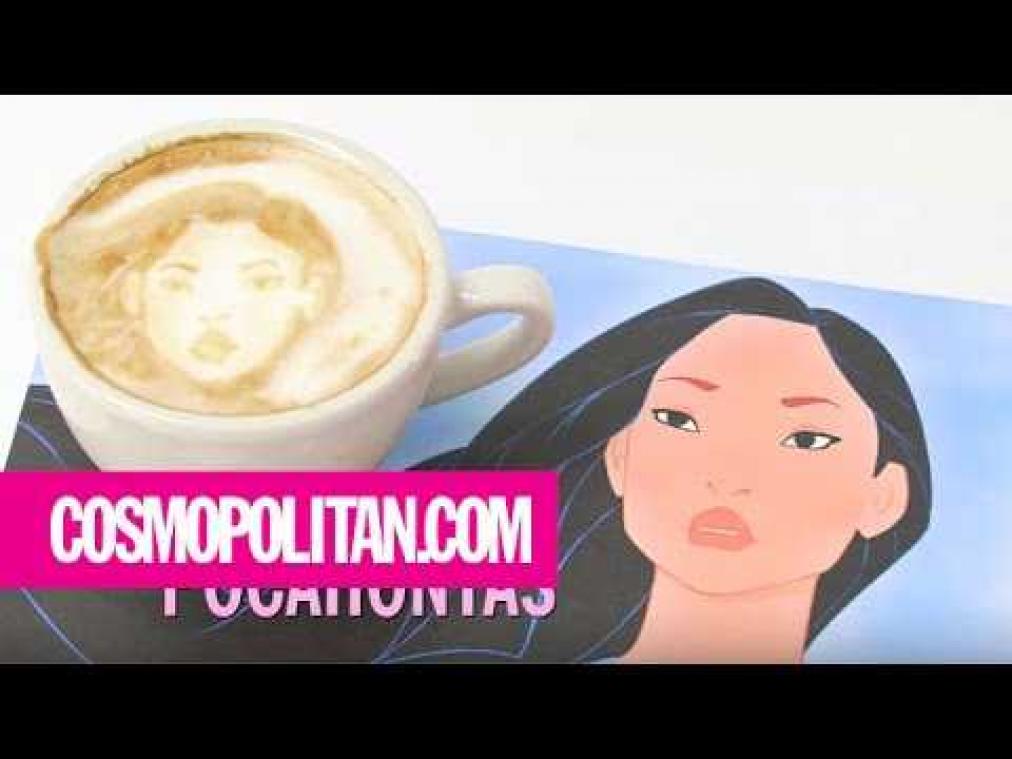 Barista brengt Disneyprinsessen tot leven in kopje koffie