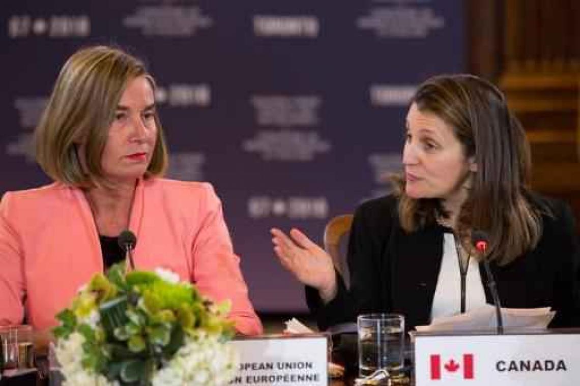 EU en Canada organiseren top van vrouwelijk buitenlandministers