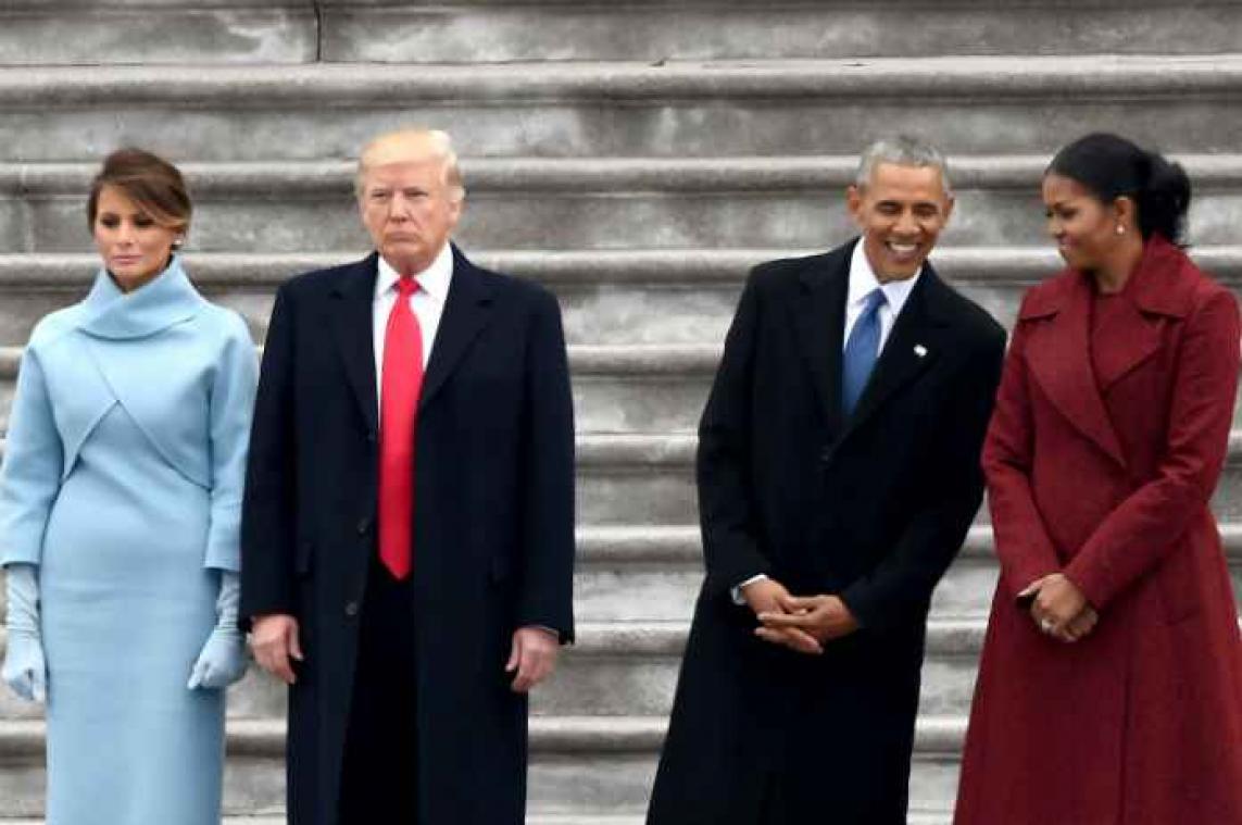 "Melania Trump lijkt gelukkiger met Obama"