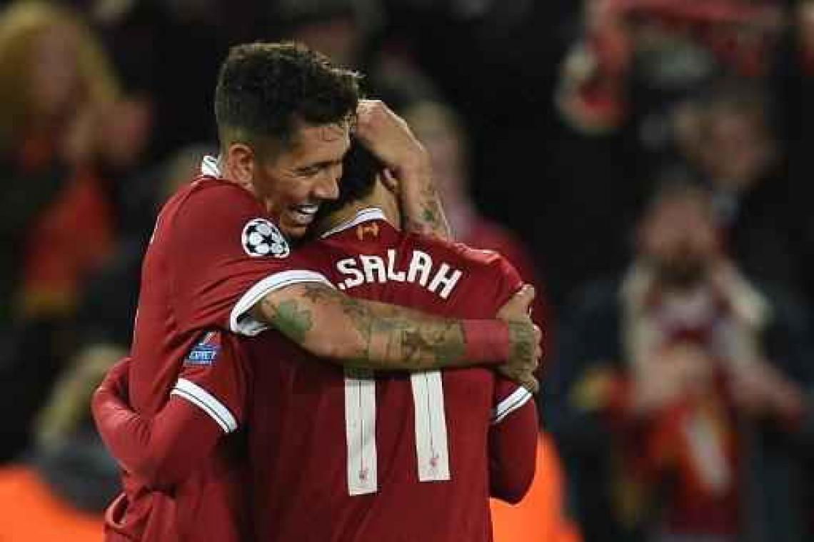 Champions League - Swingend Liverpool komt als winnaar uit doelpuntenkermis tegen Roma, glansrol voor Salah