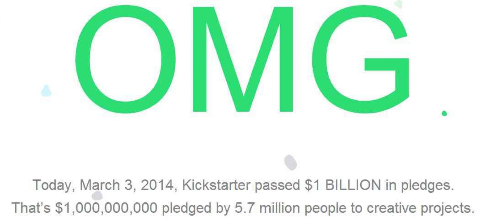 Kickstarter bereikt één miljard dollar investeringen