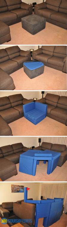 Bouw een fort met magnetische kussens