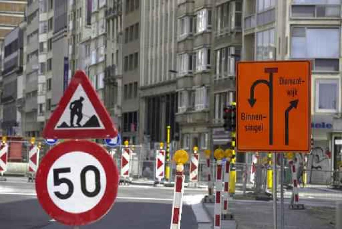Forse stijging verkeersongevallen aan wegenwerken