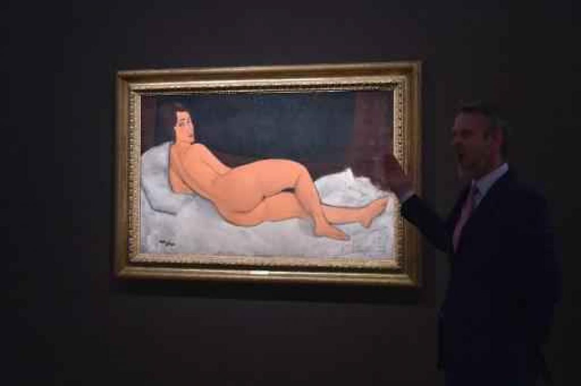 Naaktschilderij Modigliani duurste werk ooit geveild door Sotheby's