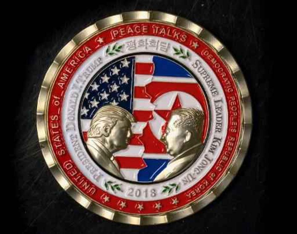 Witte Huis laat herdenkingsmunten slaan in aanloop naar top tussen Trump en Kim