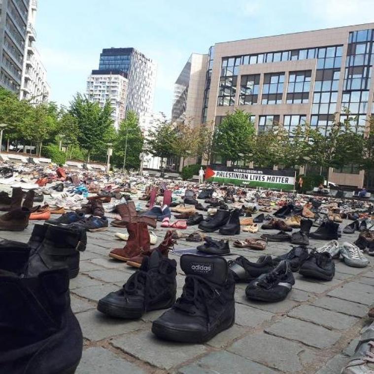 Avaaz-activisten brengen "tragedie van Gaza" tot aan deur EU-ministerraad